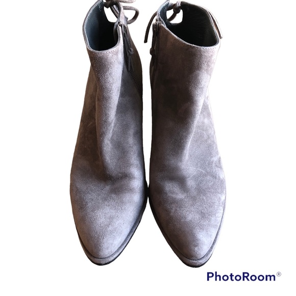 STUART WEITZMAN Lofty Suede Ankle Boots/Heels Gray Size 6M - Picture 11 of 14